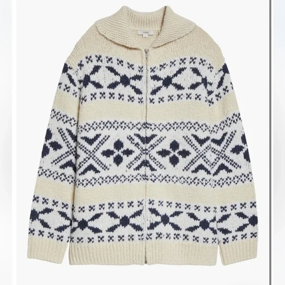 NWT Vince Fair Isle zip up jacket